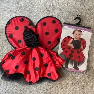 Charming Ladybug Kids Costume - Red and Black
